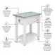 Garden Gate Distressed Bleu and White Rectangular Chairside Table