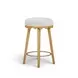 Oodle Cream Performance Vegan Mohair Upholstered Counter Height Stool