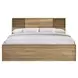 Vega Natural Oak Melamine King Bookcase Bed