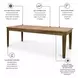 Sun Haven Oak and Walnut 96" Extendable Rectangular Dining Table with Self Storing Leaf