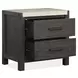 Plum Creek Ravenwood Black and Elite Dove Upholstered Panel Bedroom Set