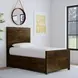 Dovetail Taupe Twin Panel Bed