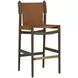 Argus Nubuck Caramel Leather Upholstered Bar Stool