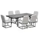 Nash Outdoor Dining Gray Upholstered Outdoor Side Chair Set of 2