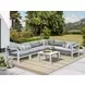 Nash Outdoor Seating Buff 7 Piece Outdoor Modular Sectional with Coffee Table
