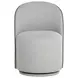 Opaline Belfast Heather Gray and Meg Ash Upholstered Swivel Dining Chair
