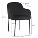 Sydney Black Performance Fabric Upholstered Arm Chair Set of 2