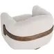 Ezra Dove Cream Upholstered Swivel Arm Chair