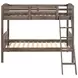Flynn Weathered Brown Twin Over Twin Bunk Bed