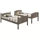 Flynn Weathered Brown Twin Over Twin Bunk Bed