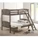 Flynn Weathered Brown Twin Over Full Bunk Bed