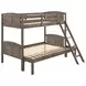 Flynn Weathered Brown Twin Over Full Bunk Bed