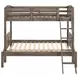 Flynn Weathered Brown Twin Over Full Bunk Bed