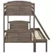 Flynn Weathered Brown Twin Over Full Bunk Bed