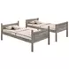 Ryder Weathered Taupe Twin Over Twin Bunk Bed with Matresses