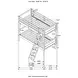 Ryder Weathered Taupe Twin Over Twin Bunk Bed with Matresses