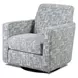 Doc Fossil Gray Upholstered Swivel Glider Accent Chair