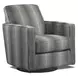 Argo Ash Gray Performance Fabric Upholstered Swivel Glider Accent Chair