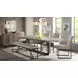 Eden Rustic Dune and Black Extendable Rectangular Dining Room Set