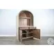 Sagewyn Light Gray Arch Coffee and Wine 2 Door Bar Cabinet