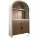 Sagewyn Light Gray Arch Coffee and Wine 2 Door Bar Cabinet