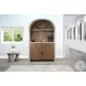 Sagewyn Light Gray Arch Coffee and Wine 2 Door Bar Cabinet