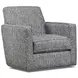 Universal Denim Blue Upholstered Swivel Glider Accent Chair