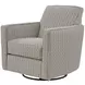 Wowza Dusk Tan and Black Upholstered Swivel Glider Accent Chair