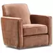Maclean Taupe Rust Upholstered Swivel Glider Accent Chair