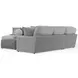Canyon Platinum 5 Piece Modular LAF Chaise Sectional with Pillows