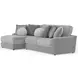 Canyon Platinum Modular LAF Chaise Sectional with Pillows