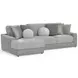 Canyon Platinum Modular LAF Chaise Sectional with Pillows