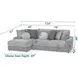 Canyon Platinum Modular LAF Chaise Sectional with Pillows