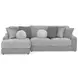 Canyon Platinum Modular LAF Chaise Sectional with Pillows