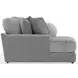 Canyon Platinum Modular LAF Chaise Sectional with Pillows
