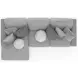 Canyon Platinum Modular LAF Chaise Sectional with Pillows
