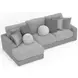 Canyon Platinum Modular LAF Chaise Sectional with Pillows