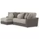 Canyon Umber 2 Piece Modular LAF Chaise Sectional with Pillows