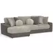 Canyon Umber 2 Piece Modular LAF Chaise Sectional with Pillows