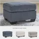 Cashton Blue Ottoman