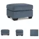 Cashton Blue Ottoman