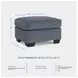 Cashton Blue Ottoman