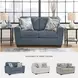 Cashton Blue 63" Loveseat