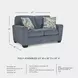Cashton Blue 63" Loveseat