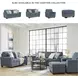 Cashton Blue 87" Sofa