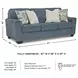 Cashton Blue 87" Sofa