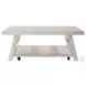 Modern Farmhouse Heavy Distressing Flea Market White Oversized Square Cocktail Table