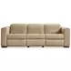 Nest Cream Leather 96" Power Motion Sofa
