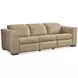 Nest Cream Leather 96" Power Motion Sofa