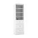 Versatile White 25'' Drawer Storage Bookcase